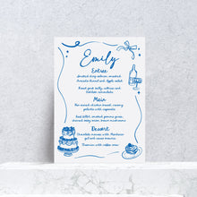 Load image into Gallery viewer, Charlotte  Personalised Menu
