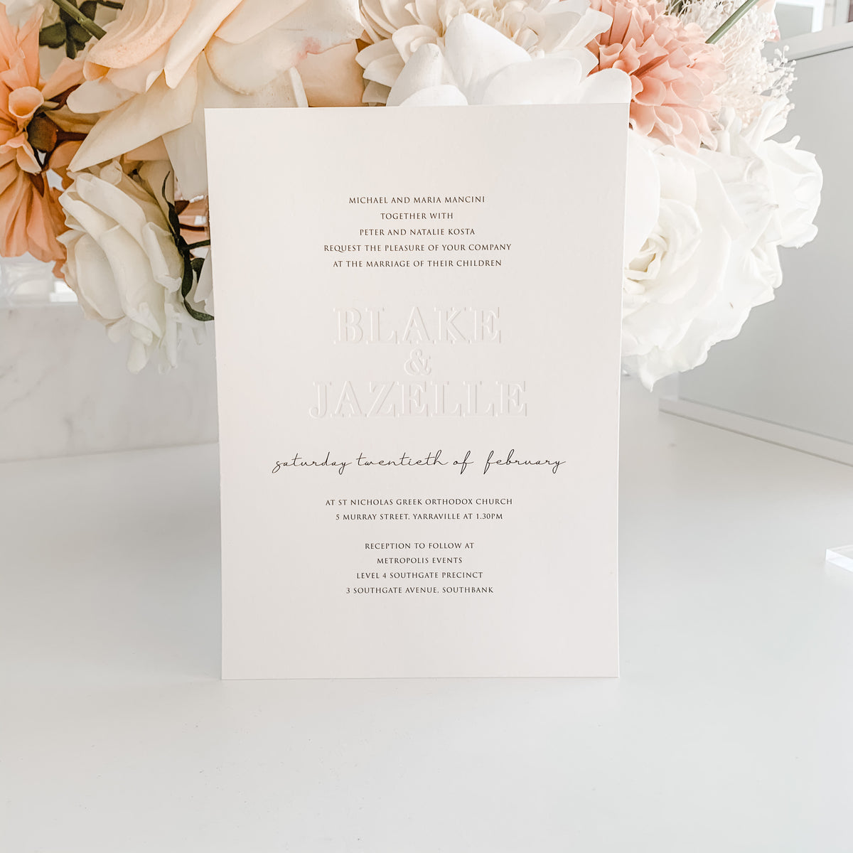 letterpress invitation