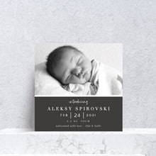 Load image into Gallery viewer, Aleksy Birth Card
