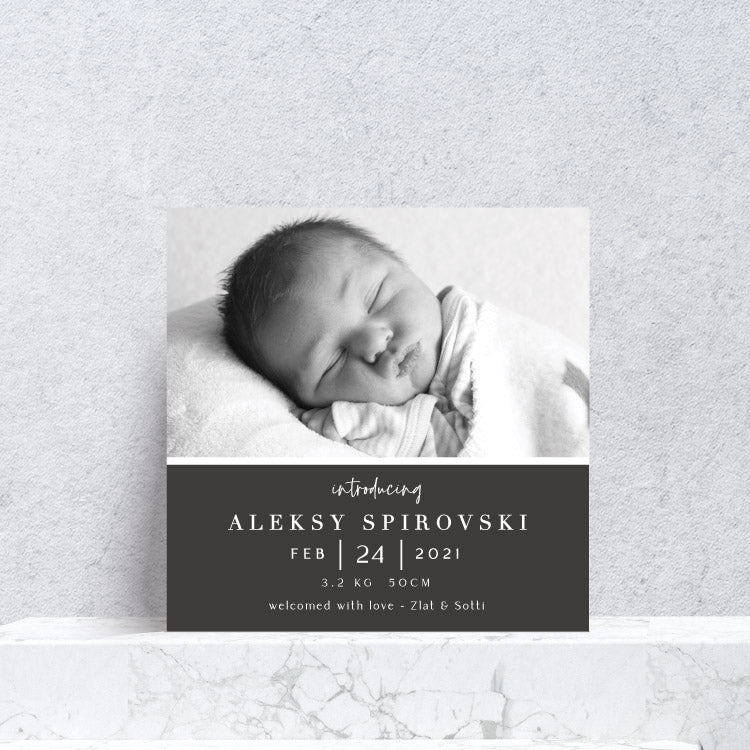 Aleksy Birth Card