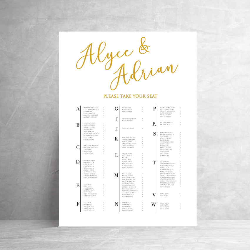 Alyce Seating Board
