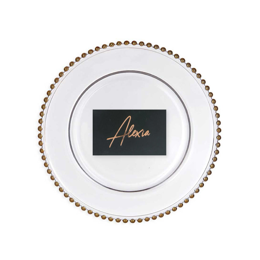 Black Acrylic Place Card
