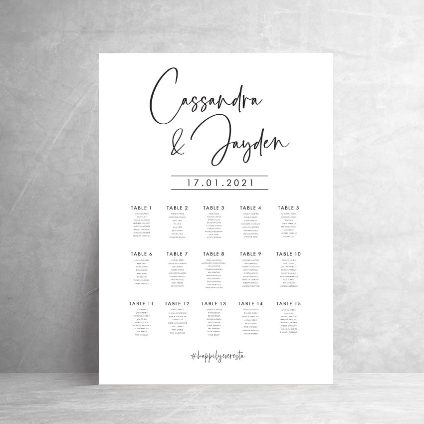 Cassandra Seating Board