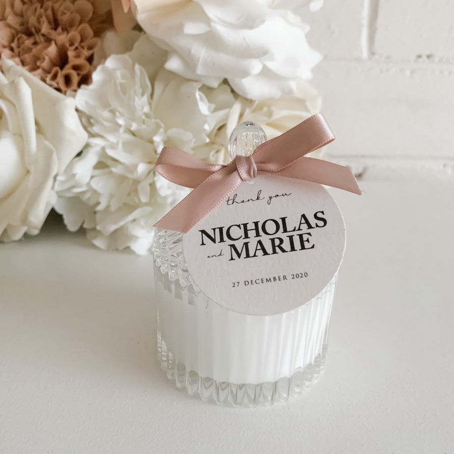 Soy Candle Clear Ribbed