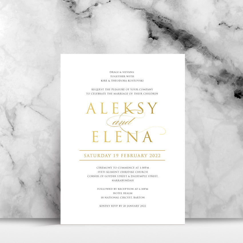 Elena Foil Invite