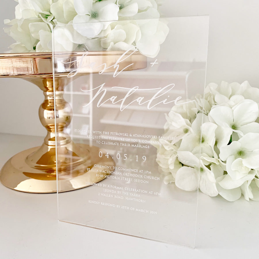 Lisa Acrylic Invitation
